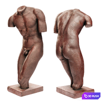 Greek warrior torso 3D Model Vray, Corona