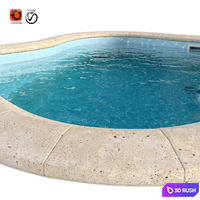 3d model of composite pool Florent 3D Model Vray, Corona