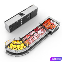 Refrigerated display cases ARONA 3D Model Vray