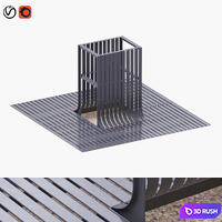Tree grills set 3D Model Vray, Corona