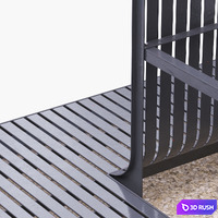 Tree grills set 3D Model Vray, Corona