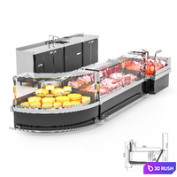 Refrigerated display cases ARONA 3D Model Vray