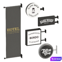 Cantilever Signs 3D Model Corona