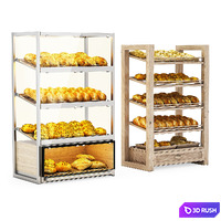 Bread racks with filling 3D Model Vray