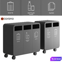 TreCe CLOUD | Litter bin 3D Model Corona