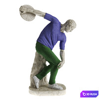 Leo Caillard Discobolus cloth 3D Model Vray, Corona