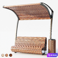 Bench, pergola, urn. 3D Model Vray, Corona