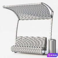 Bench, pergola, urn. 3D Model Vray, Corona