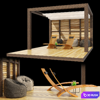 Rest area 2 3D Model Corona