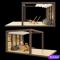 Rest area 2 3D Model Corona