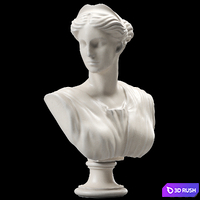 Artemis Bust Ancient Greek Goddess of Hunt 3D Model