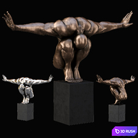Decorative sculpture Athlete 3D Model Corona
