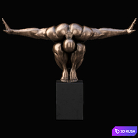 Decorative sculpture Athlete 3D Model Corona