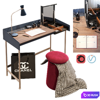 Bontempi Casa Secret Desk 3D Model Vray, Corona