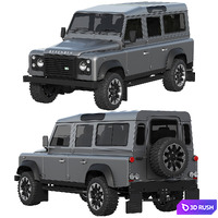 Land Rover Defender Works V8 4-door 2018 3D Model Corona