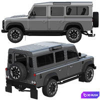 Land Rover Defender Works V8 4-door 2018 3D Model Corona
