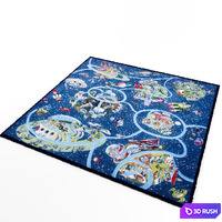 2 rug in the nursery 'Space' 3D Model Vray