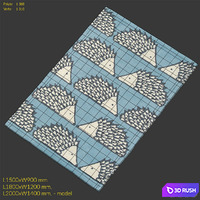 Carpet Scion Spike New Marine Rug 3D Model Vray