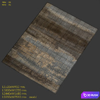 Rug Calvin Klein Home Luster Wash Chrome Rug 3D Model Vray