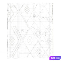SARTO EMBROIDERED FLATWEAVE RUG 3D Model Corona
