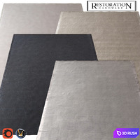 Carpet Restoration Hardware (Nera) 2440x3050 (4 colors) 3D Model Vray, Corona