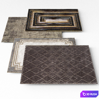Carpets Art Deco rugs 3D Model Vray