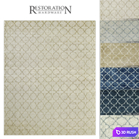 RH Trevo Moroccan Rug 3D Model Vray