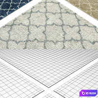 RH Trevo Moroccan Rug 3D Model Vray