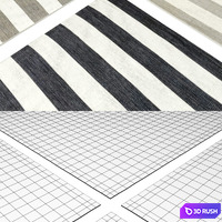 Perennials Bold Stripe Outdoor Rug RH 3D Model Vray