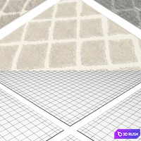 Perennials Heathered Diamond Outdoor Rug RH 3D Model Vray