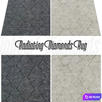 Radiating Diamonds Rug 3D Model Corona