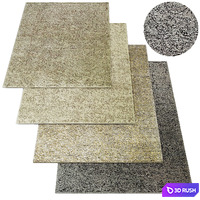 Metallic Volte Rug RH 3D Model Vray