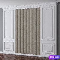 Wall decor 3D Model Vray, Corona