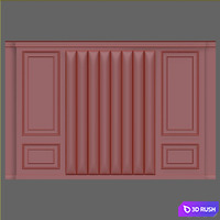 Wall decor 3D Model Vray, Corona