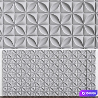 Alivio Flower Series 3D Gypsum Panels 3D Model Vray