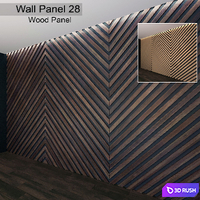 Wall Panel 28 3D Model Vray, Corona