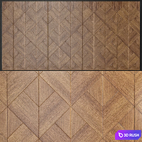 Wall panels made of wood 3D Model Vray