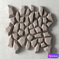 Polygon decorative panel 3D Model Vray