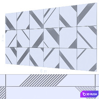 Decorative wall 126. 3D Model Corona