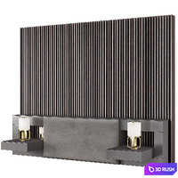 Wall Headboard Collection № 007 3D Model Vray