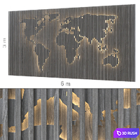Decorative wall 146. 3D Model Corona