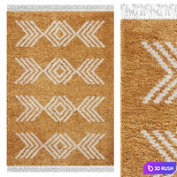 Carpet Think Rugs Boho 8886 Yellow 3D Model Corona