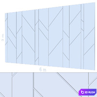 Decorative wall 180 3D Model Corona