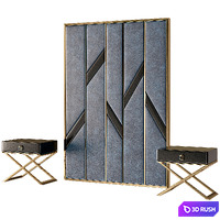 Wall Headboard Collection № 029 3D Model Vray