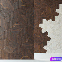 Parquet Foglie d'Oro, Azalea 3D Model Vray, Corona