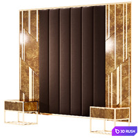 Headboard 2 3D Model Vray, Corona
