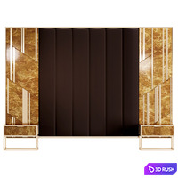 Headboard 2 3D Model Vray, Corona
