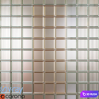 Glass blocks 3D Model Vray, Corona