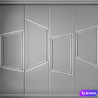 Decorative panel 10_16 3D Model Vray, Corona