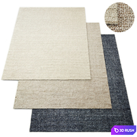 RH Bandera Braided Handwoven Wool Rug Collection 3D Model Vray